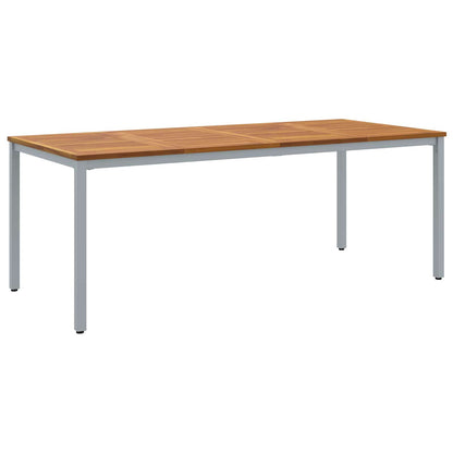 Tavolo da Esterno Naturale e Grigio 200 x 90 x 75 cm