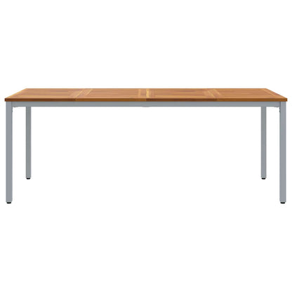 Tavolo da Esterno Naturale e Grigio 200 x 90 x 75 cm
