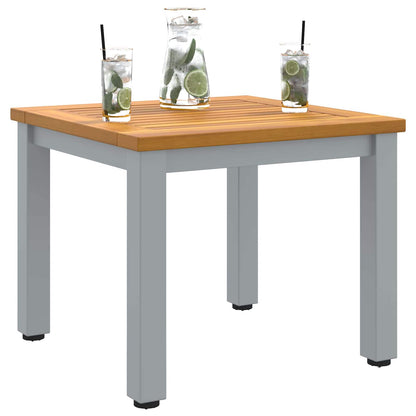 Tavolo da Esterno Naturale e Grigio 45 x 45 x 38 cm