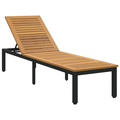 Lettino prendisole Nero 200 x 55 x 35 cm