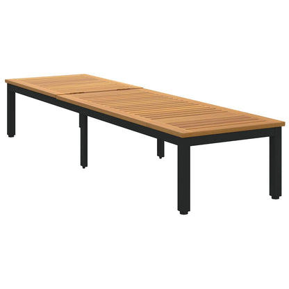 Lettino prendisole Nero 200 x 55 x 35 cm