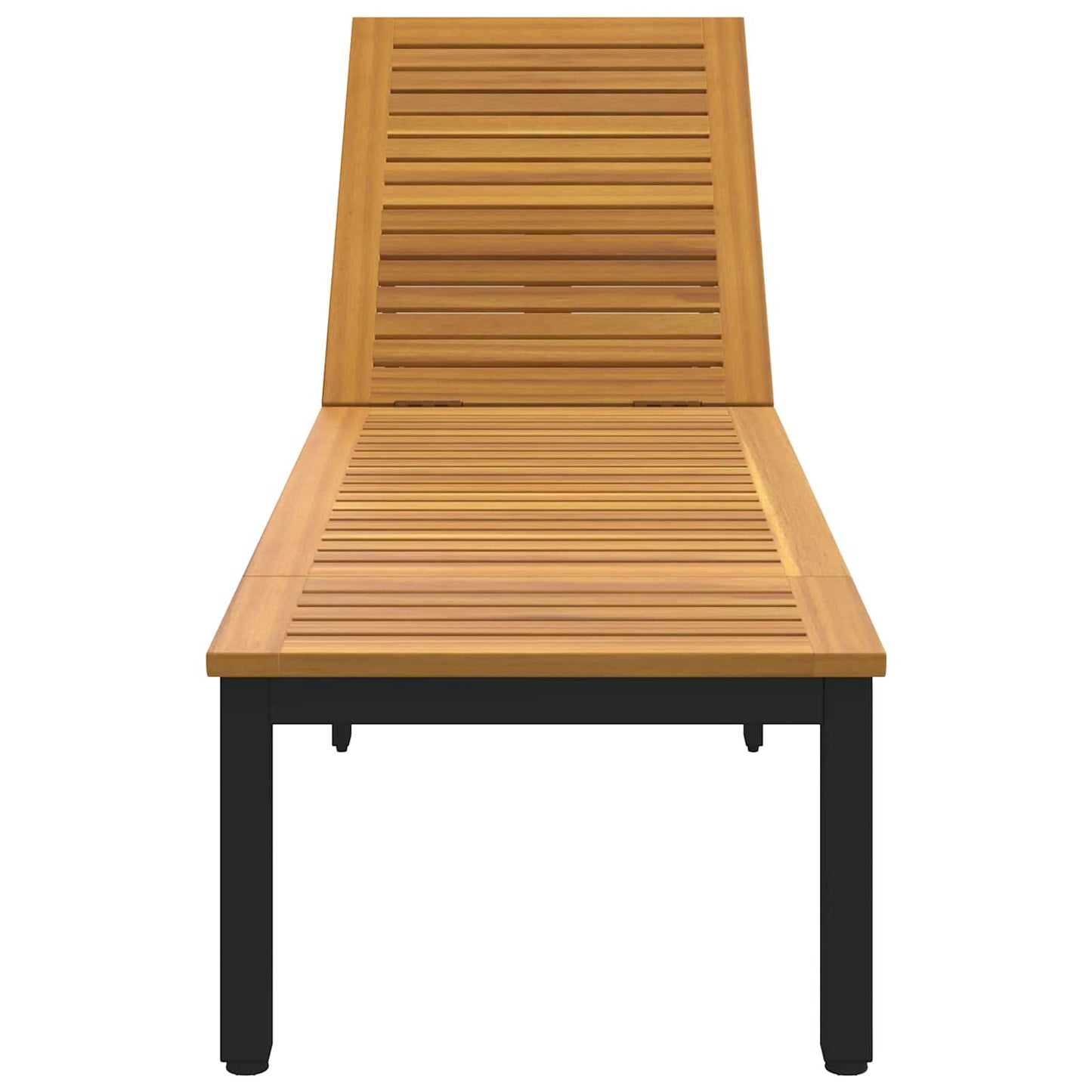 Lettino prendisole Nero 200 x 55 x 35 cm