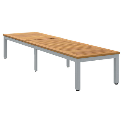 Lettino prendisole Grigio 200 x 55 x 35 cm