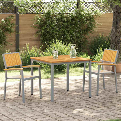 Sedia Impilabile 2 pcs Marrone 56 x 57 x 87 cm