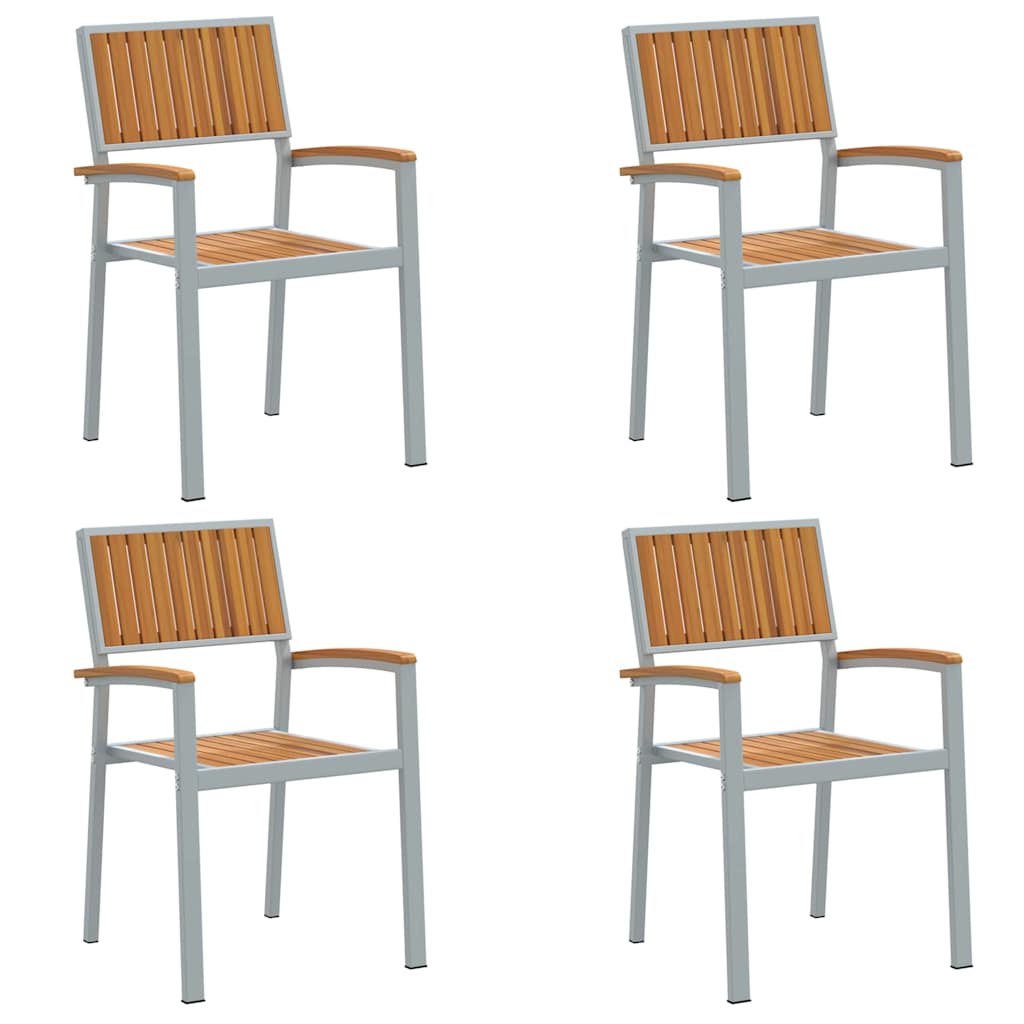 Sedia Impilabile 4 pcs Marrone 56 x 57 x 87 cm