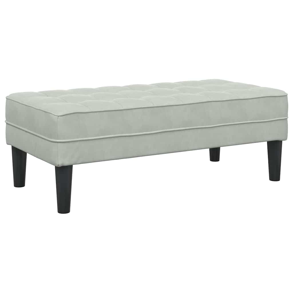 Set di divani con cuscino 2 pcs Grigio chiaro Poliestere