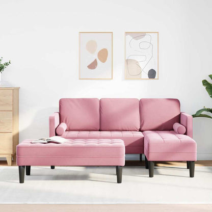Set di divani con cuscino 2 pcs Rosa Poliestere