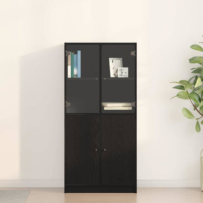 Credenza Rovere Nero 68 x 37 x 142 cm