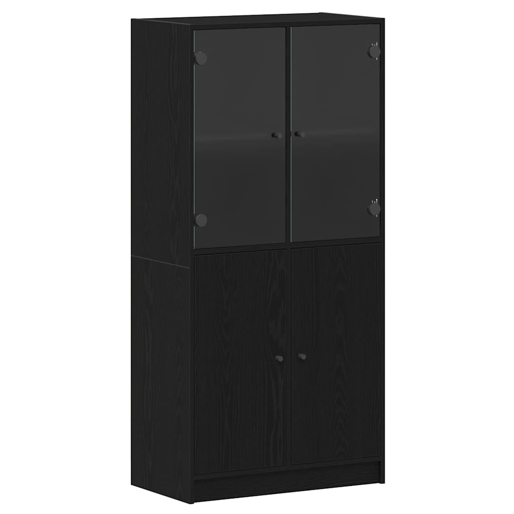 Credenza Rovere Nero 68 x 37 x 142 cm