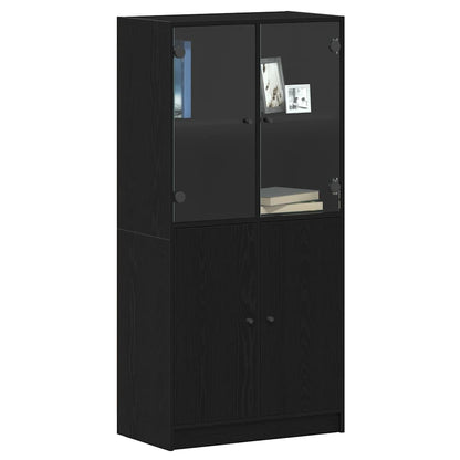 Credenza Rovere Nero 68 x 37 x 142 cm