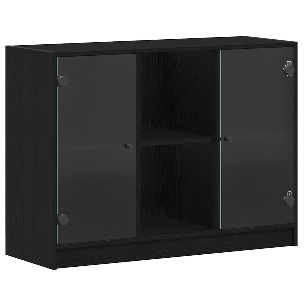 Credenza Rovere Nero 100 x 37 x 75.5 cm