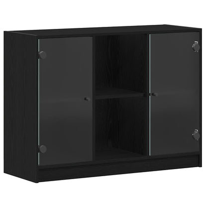 Credenza Rovere Nero 100 x 37 x 75.5 cm