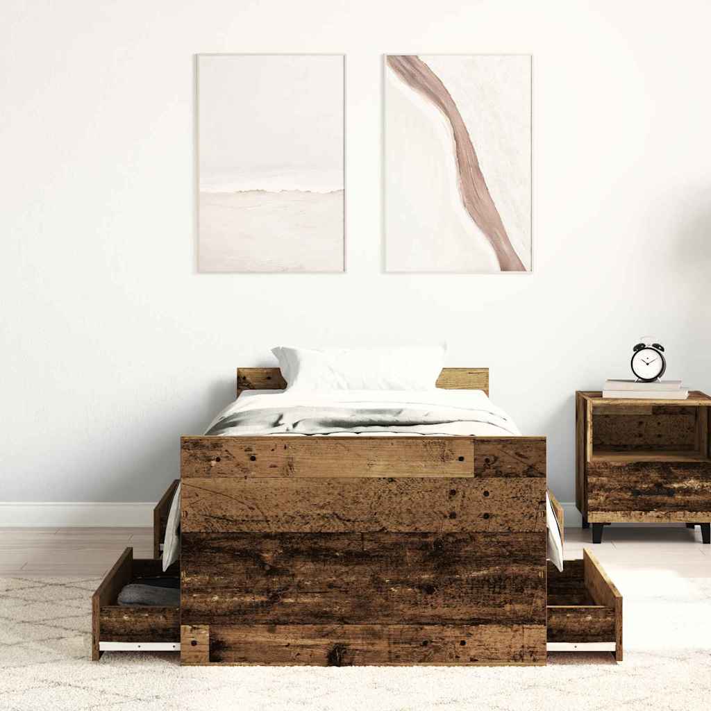 Struttura del letto con testiera Legno vecchio 193 x 78 x 50 cm