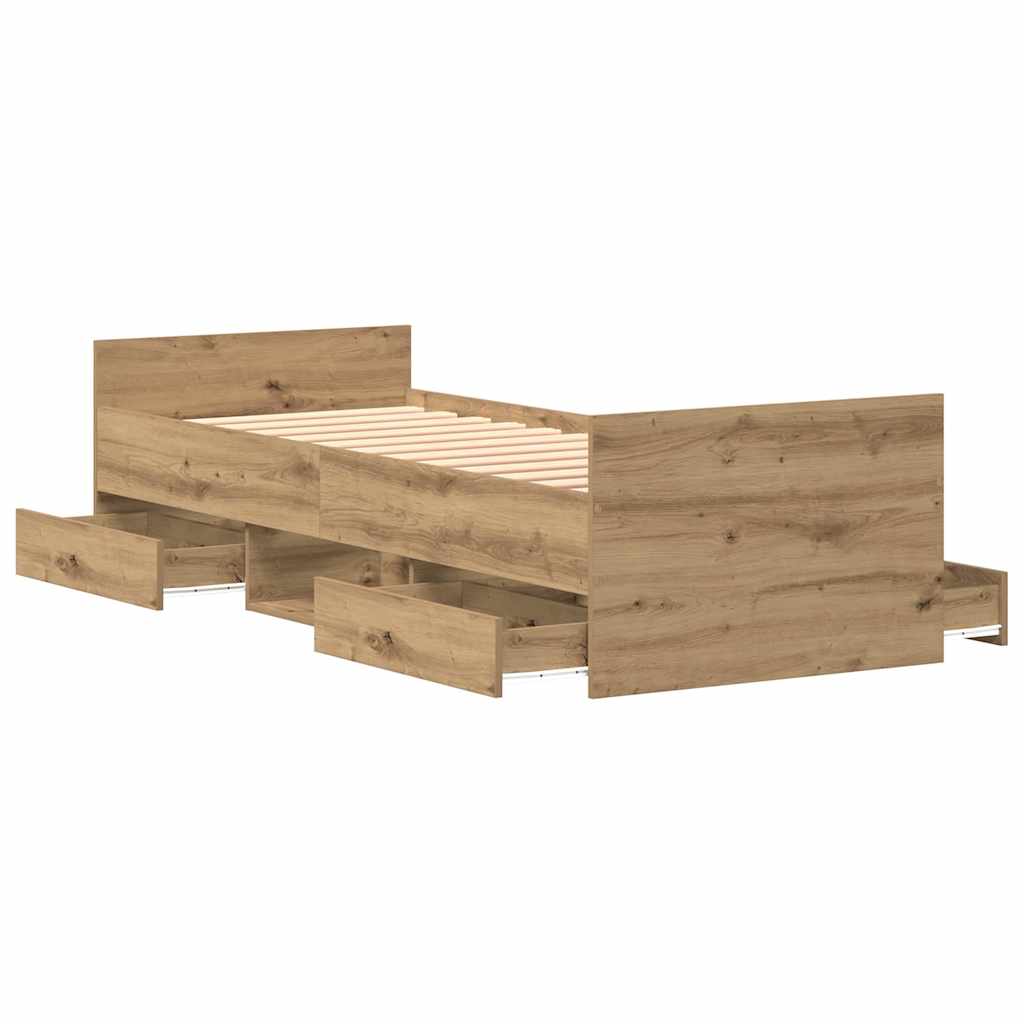 Struttura del letto Rovere artigianale 193 x 78 x 50 cm