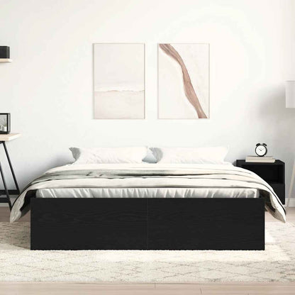 Giroletto senza Materasso Rovere Nero 150x200 cm Truciolato