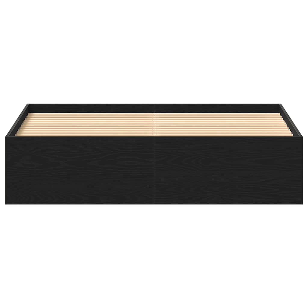 Giroletto senza Materasso Rovere Nero 150x200 cm Truciolato
