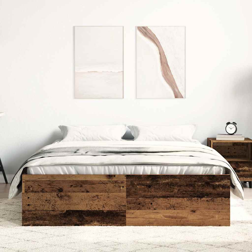 Giroletto senza Materasso Legno Antico 135x190cm in Truciolato