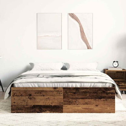 Giroletto senza Materasso Legno Antico 135x190cm in Truciolato