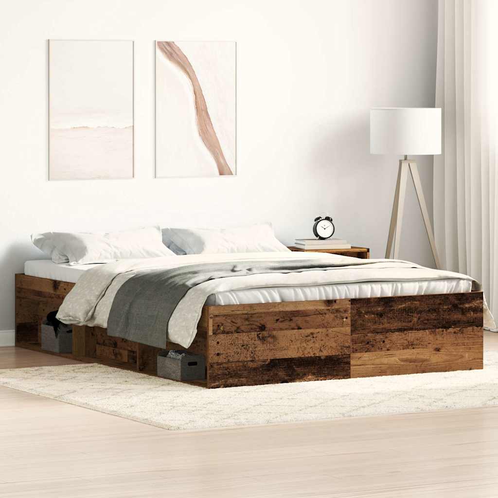 Giroletto senza Materasso Legno Antico 135x190cm in Truciolato
