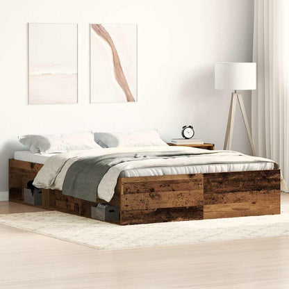 Giroletto senza Materasso Legno Antico 135x190cm in Truciolato