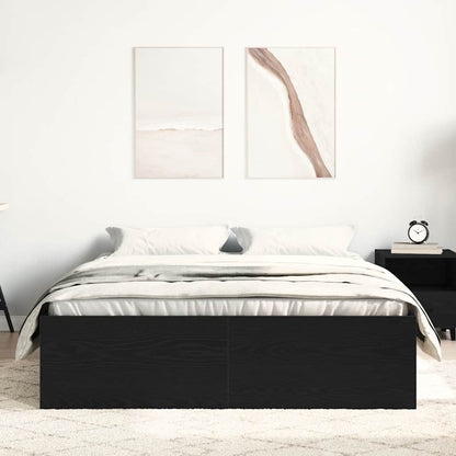 Giroletto senza Materasso Rovere Nero 135x190 cm Truciolato