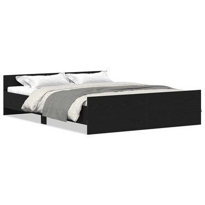Giroletto senza Materasso Rovere Nero 150x200 cm Truciolato