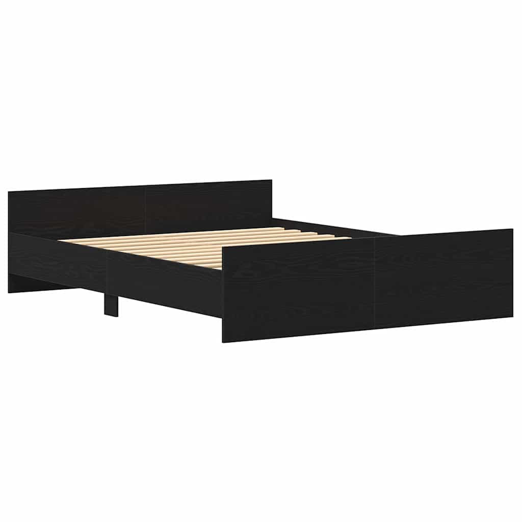 Giroletto senza Materasso Rovere Nero 150x200 cm Truciolato