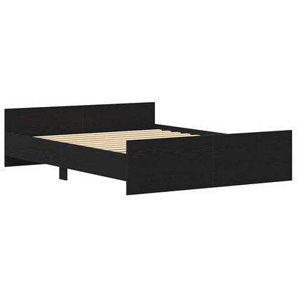 Giroletto senza Materasso Rovere Nero 150x200 cm Truciolato
