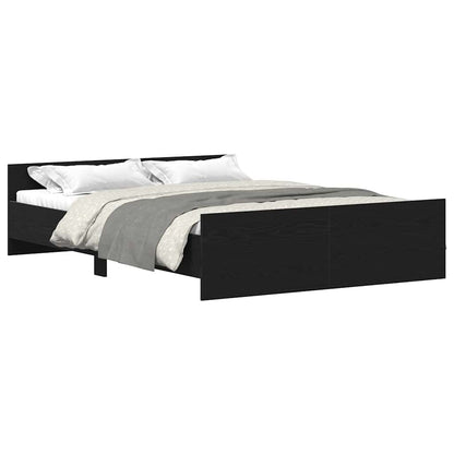 Giroletto senza Materasso Rovere Nero 135x190 cm Truciolato