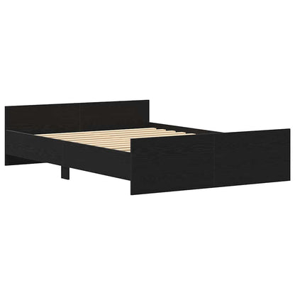 Giroletto senza Materasso Rovere Nero 135x190 cm Truciolato