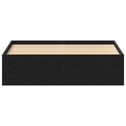 Giroletto senza Materasso Rovere Nero 140x200 cm Truciolato