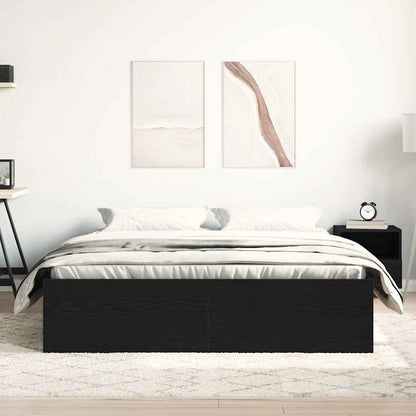 Giroletto senza Materasso Rovere Nero 160x200 cm Truciolato