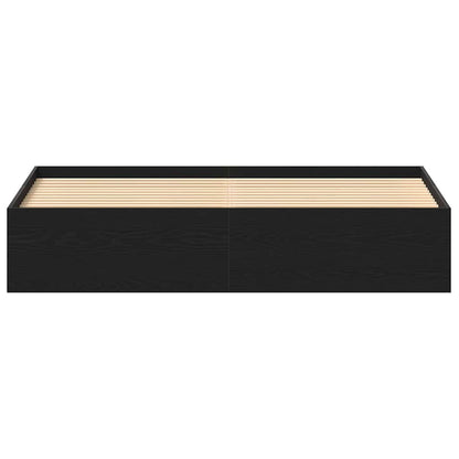Giroletto senza Materasso Rovere Nero 150x200 cm Truciolato