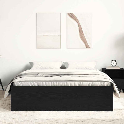 Giroletto senza Materasso Rovere Nero 120x190 cm Truciolato