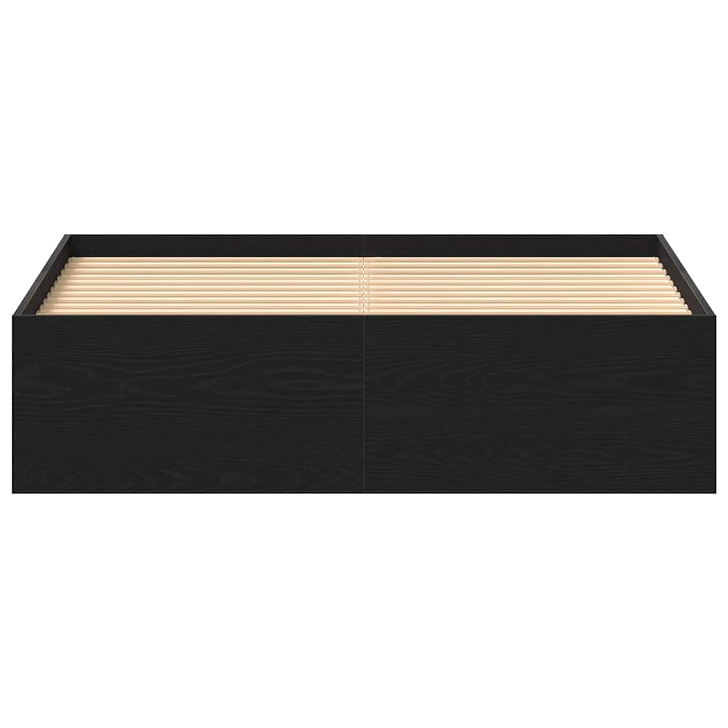 Giroletto senza Materasso Rovere Nero 120x190 cm Truciolato