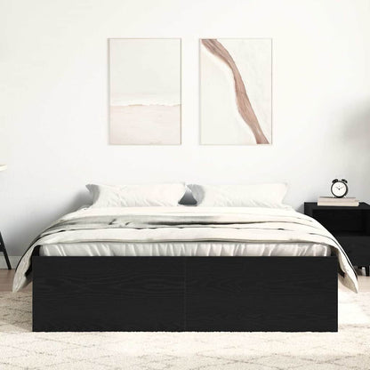 Giroletto senza Materasso Rovere Nero 140x190 cm Truciolato