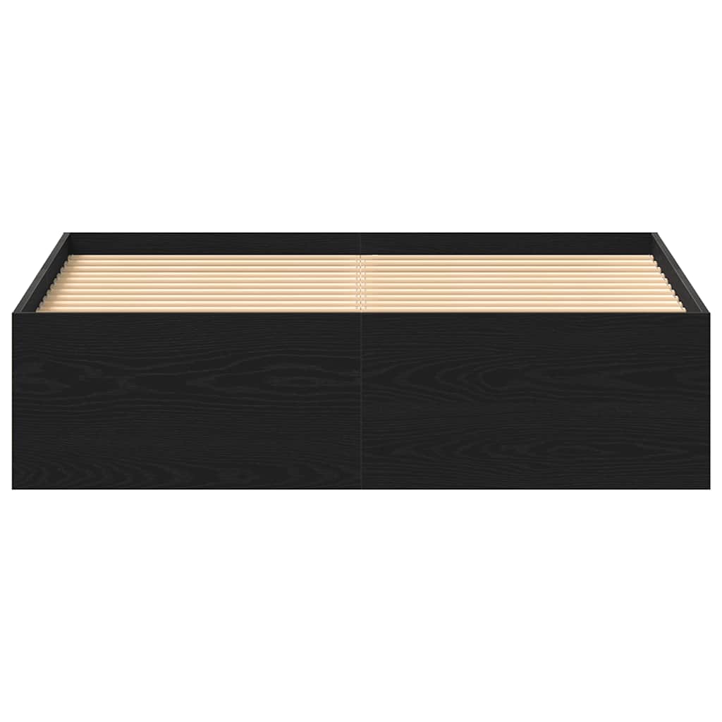 Giroletto senza Materasso Rovere Nero 140x190 cm Truciolato