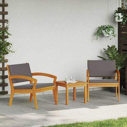 Set bistrot con cuscino 3 pcs Marrone Poliestere