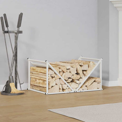 Rastrelliera per Legna da Ardere Bianca 70x43x34,5 cm