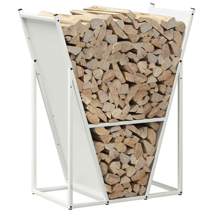 Rastrelliera per Legna da Ardere Bianca 69,5x35x81 cm