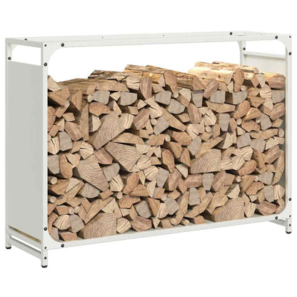 Rastrelliera per Legna da Ardere Bianca 90x28x65 cm