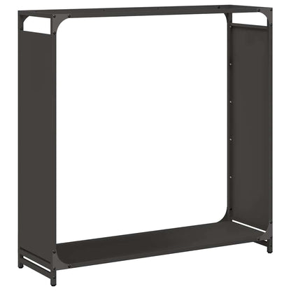 Rastrelliera per Legna da Ardere Nera 90x28x90 cm