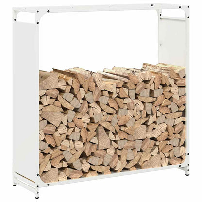 Rastrelliera per Legna da Ardere Bianca 90x28x90 cm