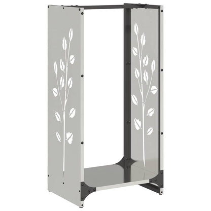 Rastrelliera per Legna da Ardere 40x30x80 cm in Acciaio Inox