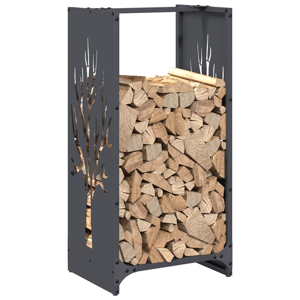 Rastrelliera per Legna da Ardere Antracite 40x30x80 cm