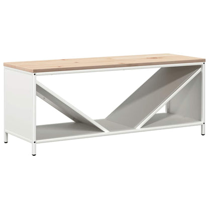 Rastrelliera per Legna da Ardere con Piano Bianca 100x40x60 cm