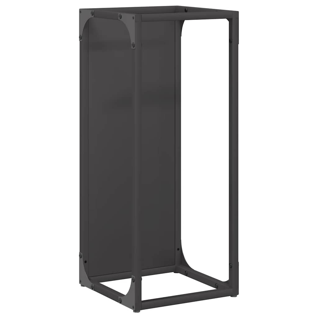 Rastrelliera per Legna da Ardere Nera 25x25x60 cm