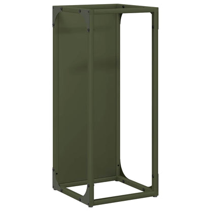 Rastrelliera per Legna da Ardere Verde Oliva 25x25x60 cm
