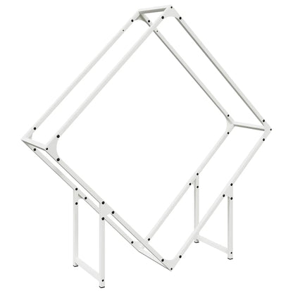 Rastrelliera per Legna da Ardere Bianca 100x25x100 cm