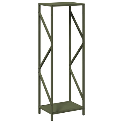 Rastrelliera per Legna da Ardere Verde Oliva 34x25x100 cm
